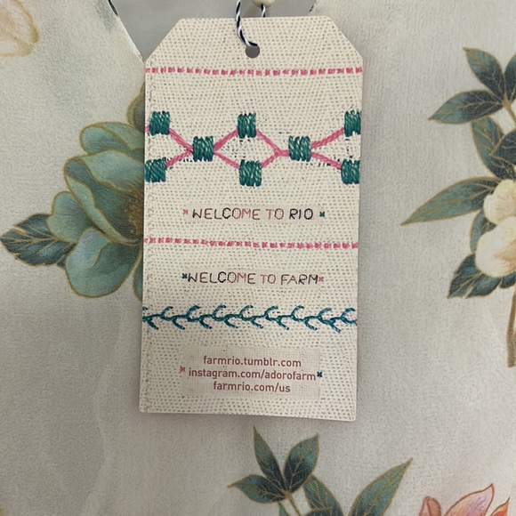 Farm Rio Anthropologie Hestia Floral Printed OVERSIZED Blouse NEW - Picture 7 of 8